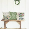 thumbnail image 4 of Spring Pillow Covers 20x20 Inch Wildflower Floral Mason Jar Bless This Home Flower Market Set of 4 Green Welcome Farmhouse Decorative Throw Pillows Cases Outdoor Decorations for Couch Sofa, 4 of 6
