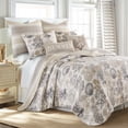 thumbnail image 2 of Levtex Home - Capian Sea Neutral Quilt Set - King Quilt (106x92in.) + Two King Pillow Shams (106x92in.) - Coastal - Taupe, Cream, Grey - Reversible - Cotton Fabric, 2 of 6