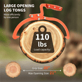 thumbnail image 3 of 20Inch Log Tongs Loads Up to 110 Lbs 2 Claw Skidding Tongs Non- Grip Loading Capacity, Dragging & Carrying Tool, 3 of 7
