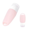 thumbnail image 2 of BIMZUC Silicone Refillable Travel Bottle Portable Empty Shampoo Lotion Container Liquid Dispenser Squeeze Tube for Outdoor Traveling Home Use Pink Color 1 oz / 28 g Capacity, 2 of 9