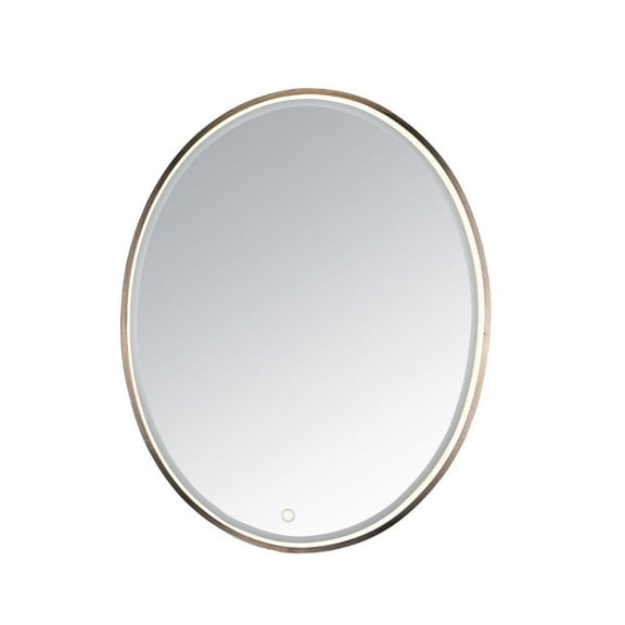 E42012-90BRZ-ET2 Lighting-Mirror-22W 1 LED Oval Mirror-23.75 Inches wide by 29.5 inches high-Anodized Bronze Finish
