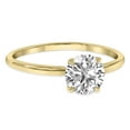 thumbnail image 2 of SZUL Women's Lab Grown 1 Carat Diamond Solitaire Ring in 14K Yellow Gold (F-G Color, VVS1-VVS2 Clarity), 2 of 7