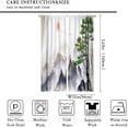 thumbnail image 2 of Asian Kitchen Curtains Traditional Chinese Ink Landscape Painting Green Branches and Animal Birds for Living Room Bedroom Blackout Privacy Noise Reduction Curtains 42x63 Inches 2 Panels, 2 of 6
