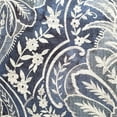 thumbnail image 2 of Leone Damask Denim Blue Throw Pillow 21x21 Square Cotton Polyfill Insert, 2 of 4