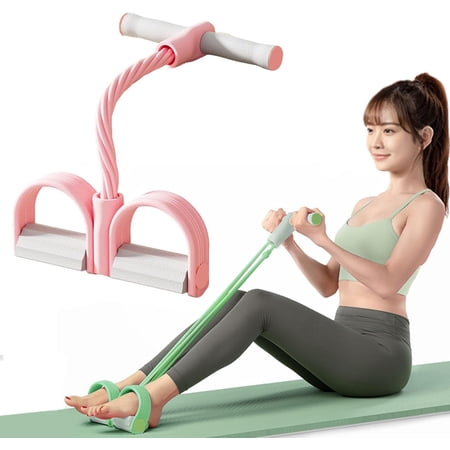2026 New Pedal Resistance Band with Handle, Sit Up Exercise Equipment, Foot Pedal Resistance Band 6 Tubes, Puller Exercise Bands with Handles