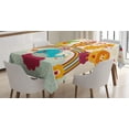 thumbnail image 1 of Ambesonne Birthday Party Tablecloth Rectangular Table Cover, Rainbow Birthday, 60"x90", Multicolor, 1 of 3