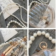 thumbnail image 4 of LHSHID Women Acrylic Evening Clutch Bag Shell Clutch Purse Transparent Stadium Approved Crossbody Shoulder Handbag with Pearl, 4 of 7