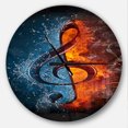 thumbnail image 1 of DesignArt Treble Clef Large Wall Clock, 1 of 2