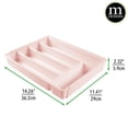 thumbnail image 3 of Bandeja organizadora de almacenamiento con diseño en M para cubiertos, rosa claro o rubor, 3 of 8