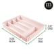 thumbnail image 3 of Bandeja organizadora de almacenamiento con diseño en M para cubiertos, rosa claro o rubor, 3 of 8