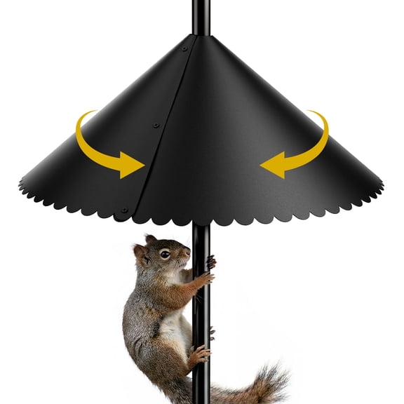 Kiwibit 19 inch Squirrel Baffle for Bird Feeder Pole, Fits 0.67" to 1.38" Poles, Wrap Around Bird House Guard, Heavy Duty Weatherproof