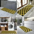 thumbnail image 2 of Yellow and Black Checkerboard Checkered Pattern Kitchen Rug Mat,Kitchen Runner Rugs Non Skid Washable,Decorative Kitchen Floor Mats for Kitchen,Sink,Laundry,17"X47", 2 of 5