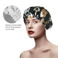 thumbnail image 4 of Kdxio Dogs Print Shower Cap for Women,Elastic and Reusable,Double Waterproof Layers Bathing Hat, 4 of 9