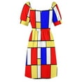 thumbnail image 6 of 2024 Mod 60s Mondrian Style Dress loose summer dress dresses for official occasions women formal occasion dresses, 6 of 7