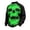 Fluorescent Green, variant on JULMCOMO Halloween Polo Shirts for Men Skull Pumpkin Print Long Sleeve Collared Casual Loose Golf Shirts Party Holiday Fall Tops Fluorescent Green 3XL