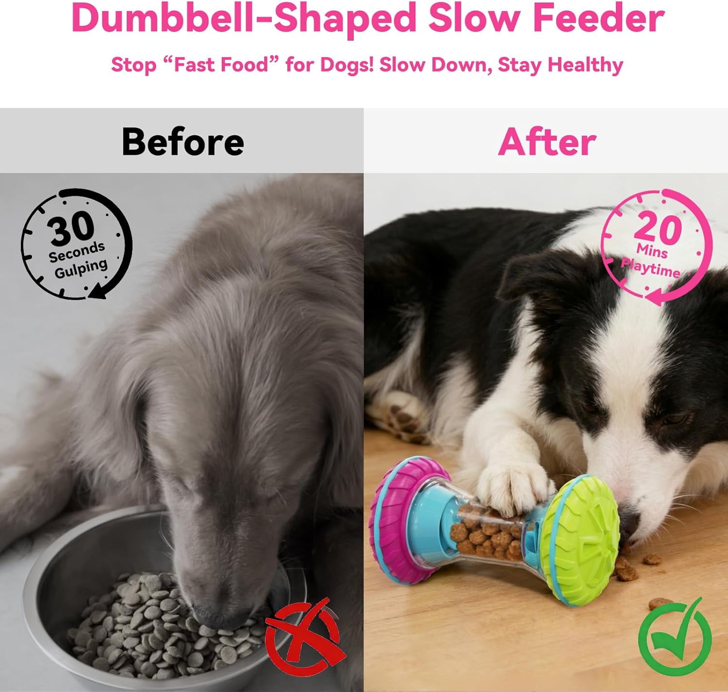 Interactive Dog Puzzle Toys for Small Medium Large Breed - Durable Smart Puppy Enrichment Dogs Toy to Keep Them Busy, Mental Brain Stimulation Treat Dispensing Training & Slow Feeder Purple