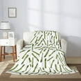 thumbnail image 2 of Throw Blanket for Couch Sofa and Bed, green Asparagus Pattern Super Soft Plush Throw Blanket, Fuzzy Cuteness Comfy Warm Washable Flannel Blanket & Throws for All Season 60"x50", 2 of 5