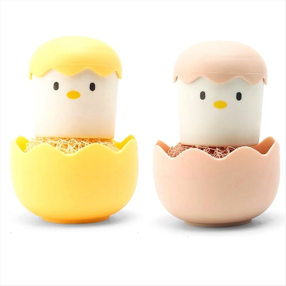 2 Pcs Egg Cleaning Brush Chick Cute Shape Scrubber Cleaner for Freshers Eggs and Incubator Scrub