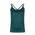 thumbnail image 3 of cocolona Womens Silk Satin Camisole Summer Casual Solid Color Sleeveless V Neck Tank Tops, 3 of 7