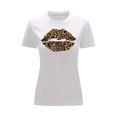 thumbnail image 2 of Playera Blusa Con Impresion De Beso Animal Print Sexy Color Blanco Talla Grande Marca Emil SaEs, 2 of 4
