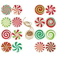 thumbnail image 2 of Gallickan 16 Pcs Christmas Ornaments Hanging Decorations, Christmas Paper Ornaments for Mini Xmas Tree Home Year Decor Candy Craft Christmas Party Supplies, Red, 2 of 7