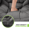 thumbnail image 6 of Magshion Water-resistant Cotton Lazy Chair, Modern Upholstered Single Sofa with Ottoman, Removable Cover Accent Lounge Chair for Living Room, Lava Gray, 6 of 10