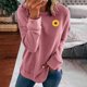 thumbnail image 2 of Gibobby Sudadera de mujer Sudadera de manga larga para mujer estilo casual cuello redondo ajuste holgado para regalos(Rosa,XG), 2 of 4