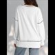 thumbnail image 5 of Sudadera Informal de Cuello Redondo para Mujer, de Larga, Holgada, , con Costuras en Contraste, para Otoño. XXL, 5 of 8