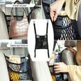 thumbnail image 2 of Car Seat Storage Mesh/Organizer - 3 Lays Back Seat Elastic Cargo String Net Pouch Holder for Bag Luggage Pets Kids Barrier Disturb Stopper, 2 of 6