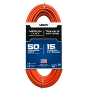 U.S. Wire and Cable Corp. Orange SJTW 15A Cord Set