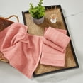 thumbnail image 3 of Trident Soft N Plush Cotton Highly Absorbent, Super Soft Hand Towels, Coral Pink 4 Pieces, 3 of 9