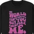 thumbnail image 3 of Barbie the Movie - You Inspire Me -  Men's Crew Neck Fleece Pullover, 3 of 5