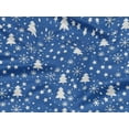 thumbnail image 5 of oneOone Rayon Blue Fabric Snowflake,Star & Tree Sewing Material Print Fabric By The Yard 56 Inch Wide, 5 of 5