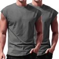 thumbnail image 2 of Men’s V Neck Sleeveless Tank Top Casual Two Pack Undershirt, 2 of 9