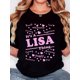 thumbnail image 1 of Camisetas divertidas para mujer, con estampado de animales, manga corta, cuello redondo, para verano, casual, holgadas, ligerasWomen's "It's a Lisa Thing" Graphic T-Shirt - Retro Minimalist Design,, 1 of 6