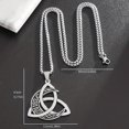 thumbnail image 3 of Stainless Steel Celtic Knot Moon Cresent Style Wedding Statement Biker Party Necklace, 3 of 6