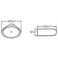 thumbnail image 2 of Isabella Collection Oval Corner Wall Mount Basin with Center Drain - White, 2 of 2
