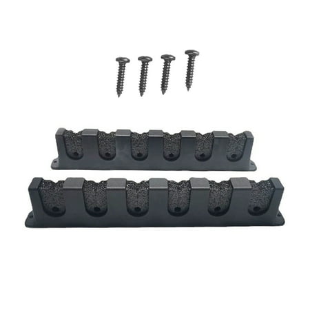 Fishing Rod Storage Rack EVA Foam Wall Mount Luya ABS Vertical 6-hole Display Stand Black