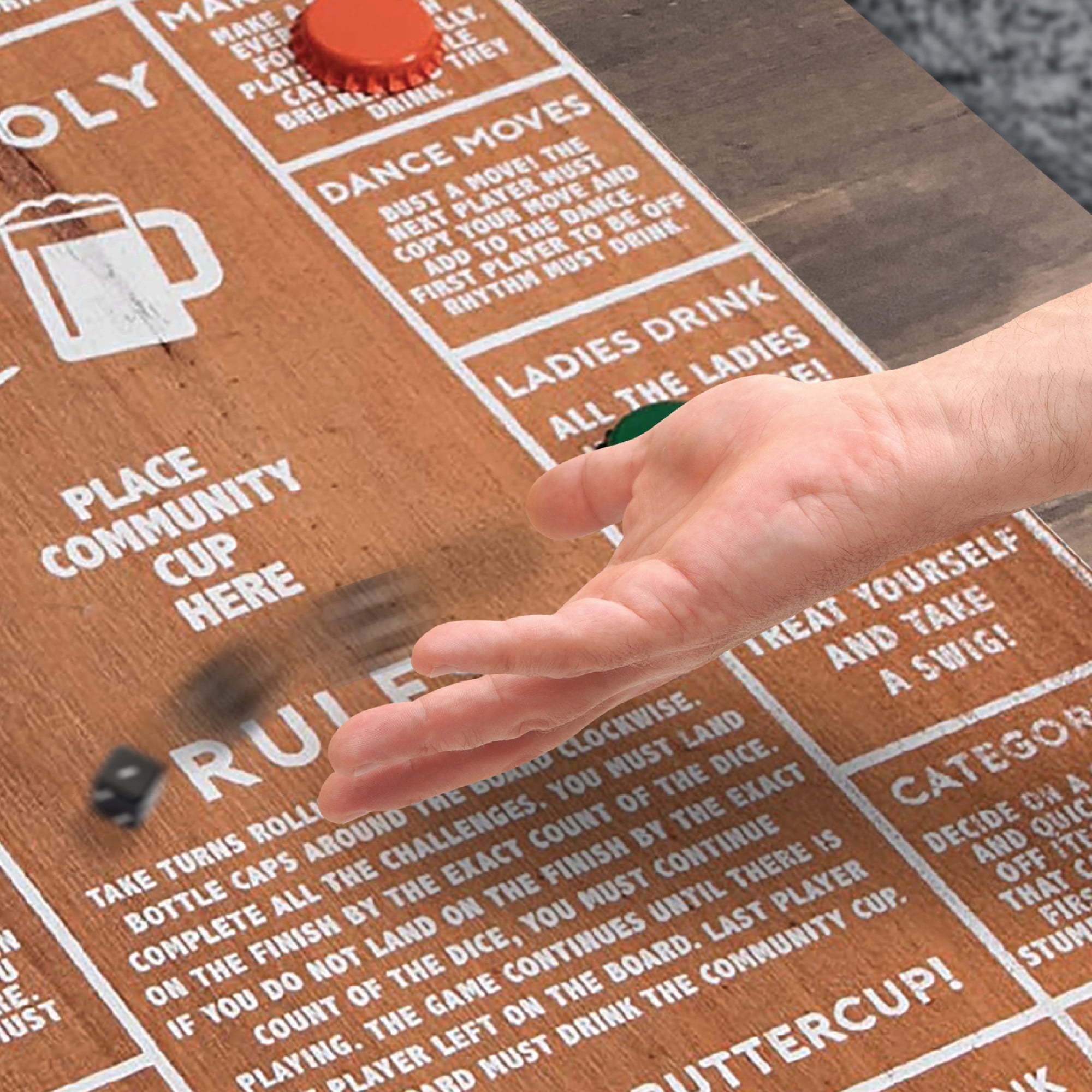 Hammer + Axe Drinkopoly Game for Adults, Fun Drinking Games for Bars and  Parties, Vintage Game Board Design in Wood, Amazing Look in Bar or Man  Cave, Perfect Icebreaker, Get the Party