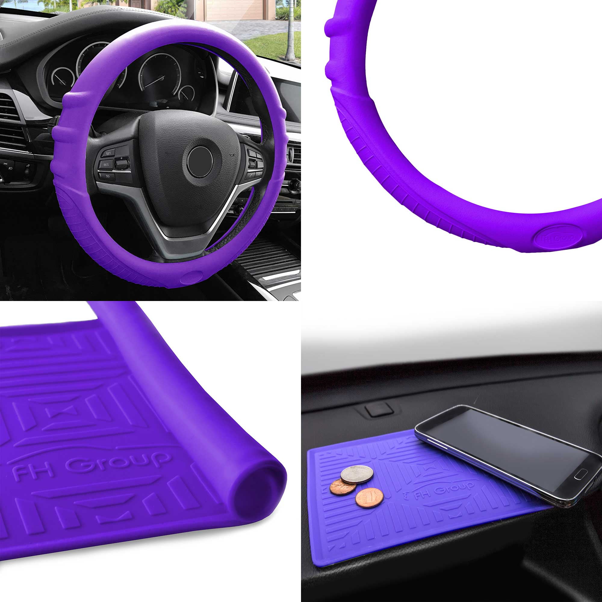 Marks Auto Mart >> FH Group, Silicone Steering wheel cover Grip Marks w/ Purple Dash Mat Purple for Auto - Walmart.com Marks Auto Mart >> FH Group, Silicone Steering wheel cover Grip Marks w/ Purple Dash Mat Purple for Auto - Walmart.com