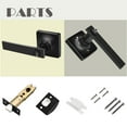 thumbnail image 2 of Decor Mo Modern Bedroom Bathroom Door Lever,Zinc Alloy Privacy Door Handle, Interior Keyless Bathroom and Bedroom Door Handle, Matte Black, 1 Pack, 2 of 4