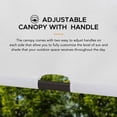 thumbnail image 6 of Sunjoy Diego 10x10 ft. Outdoor Patio Brown Steel Classic Frame Pergola with Retractable White Canopy Shade for Backyard, Garden Activities, 6 of 10