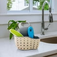 thumbnail image 5 of Sponge Holder Sink Caddy, Double Layer Hanging Drain Basket for Kitchen and Bathroom, Rubber Storage Organizer with Snap Closure Faucet Mount, 5 of 8