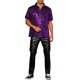 thumbnail image 2 of INSPIRE CHIC Camisa Polo de Lentejuelas para Hombre, Brillante, de Manga Corta, Fiesta en Club, Camisetas de Golf L Púrpura, 2 of 6