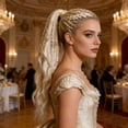 thumbnail image 5 of Dirty Braid Ponytail Extension, Long Natural Look Synthetic Dirty Braid Ponytail Extension, Seamless Clip In Hair Extension for Daily Wear, Cosplay, Party, Wedding, Halloween,28in, 5 of 5