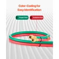 thumbnail image 5 of VEVOR Oxygen Acetylene Hose, 1/4-Inch x 50FT Oxy Acetylene Hose with 9/16"-18 LH/RH B Fittings, R Grade Welding Torch Twin Hose with 300PSI Maximum Working Pressure for Cutting Soldering Brazing, 5 of 9