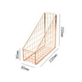 thumbnail image 5 of SENSETH Metal Wire Magazine Rack Desktop Organizer (Rose Gold), 5 of 6