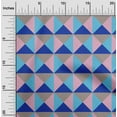 thumbnail image 2 of oneOone Cotton Flex Medium Blue Fabric Geometric Craft Projects Decor Fabric Printed By The Yard 40 Inch Wide, 2 of 4