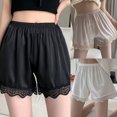 thumbnail image 3 of Womens Under Dresses Half Slip Shorts Satins Loose Underpants Boyshorts Lace Edge Panty Safety Pant Culottes Pettipants, 3 of 8