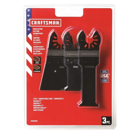 UPC: 0885911595445 | Craftsman High Carbon Steel Wood Cutting Oscillating Blade Set 3 pc. – Case Of: 1